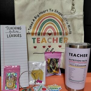 Teacher Appreciation Gift Set with Tote and Tumbler